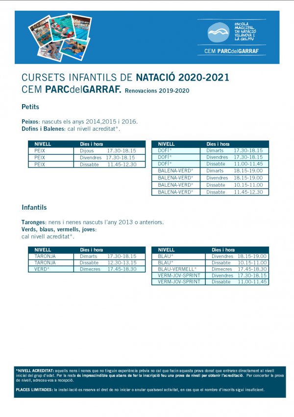 Renovacions cursets de natació PARCdelGARRAF p1