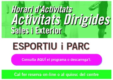 PROGRAMA D'ACTIVITATS DIRIGIDES SALES